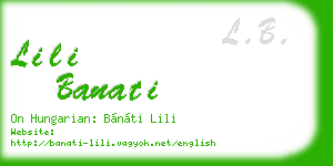 lili banati business card